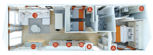 Willerby Astoria 2 Bed Floor Plan