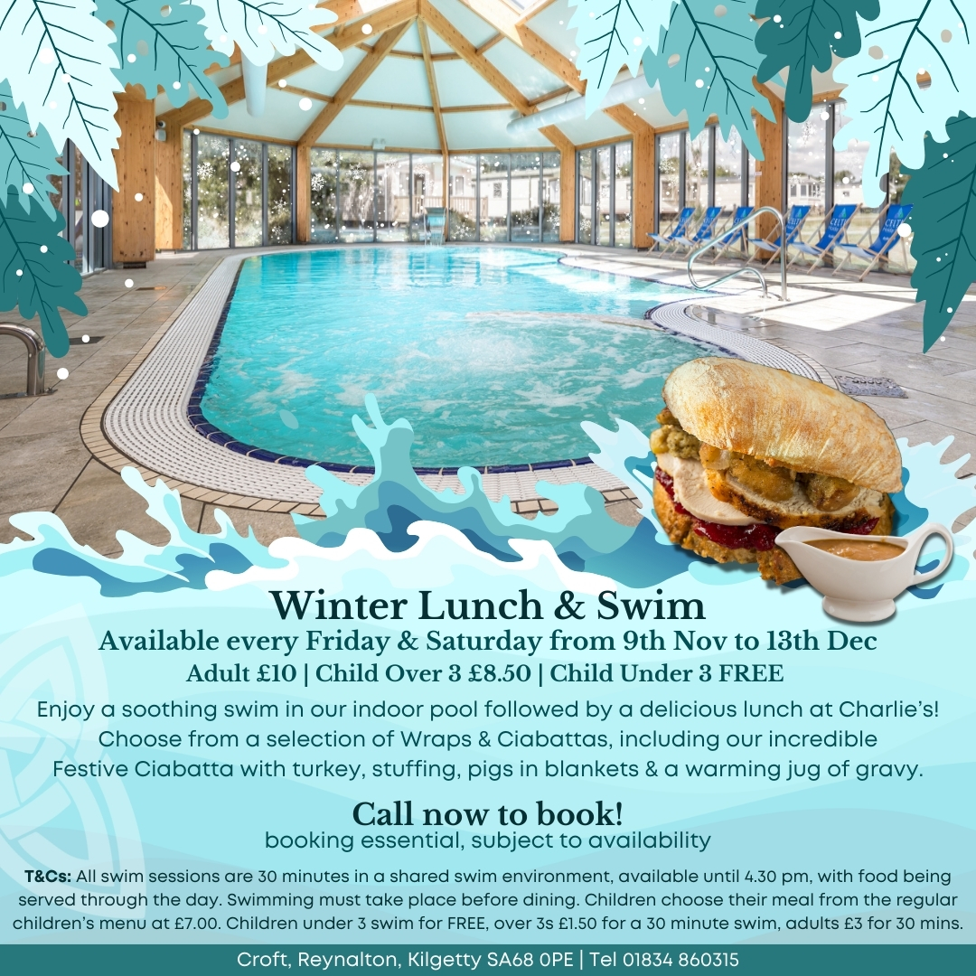 Winter Lunch & Swim at Croft Every Friday & Saturday from 9th Nov to 13th Dec 24