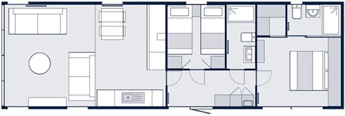 Victory Lakewood Lodge 42x13 2 Bed Floor Plan