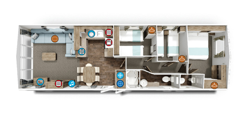 Willerby Avonmore 2018 38x12 3 bed floor plan