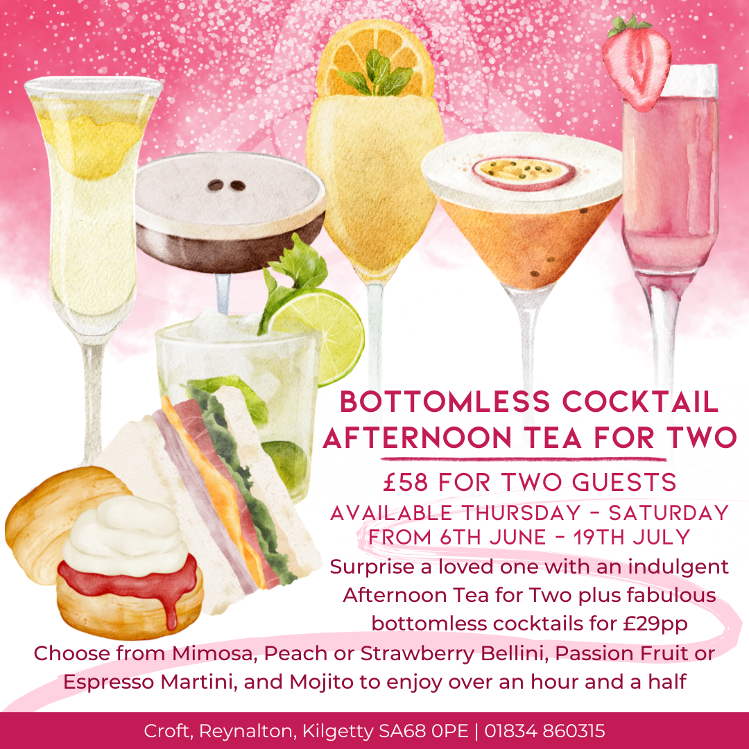Bottomless Cocktail Afternoon Tea at Croft