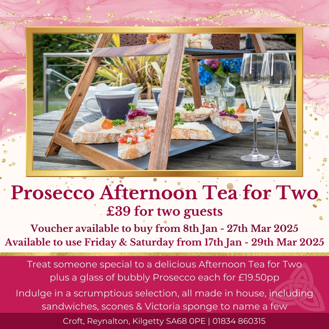 Prosecco Afternoon Tea for Two at Croft. £39 for two guests