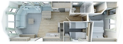 Willerby Brookwood 2021 32x12 2 Bed Floor Plan