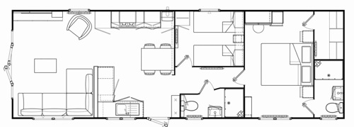 Regal Hemsworth 2024 40x13 2 Bed Floor Plan
