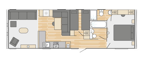 Swift Moselle Lodge 40x13 2 Bed Floor Plan