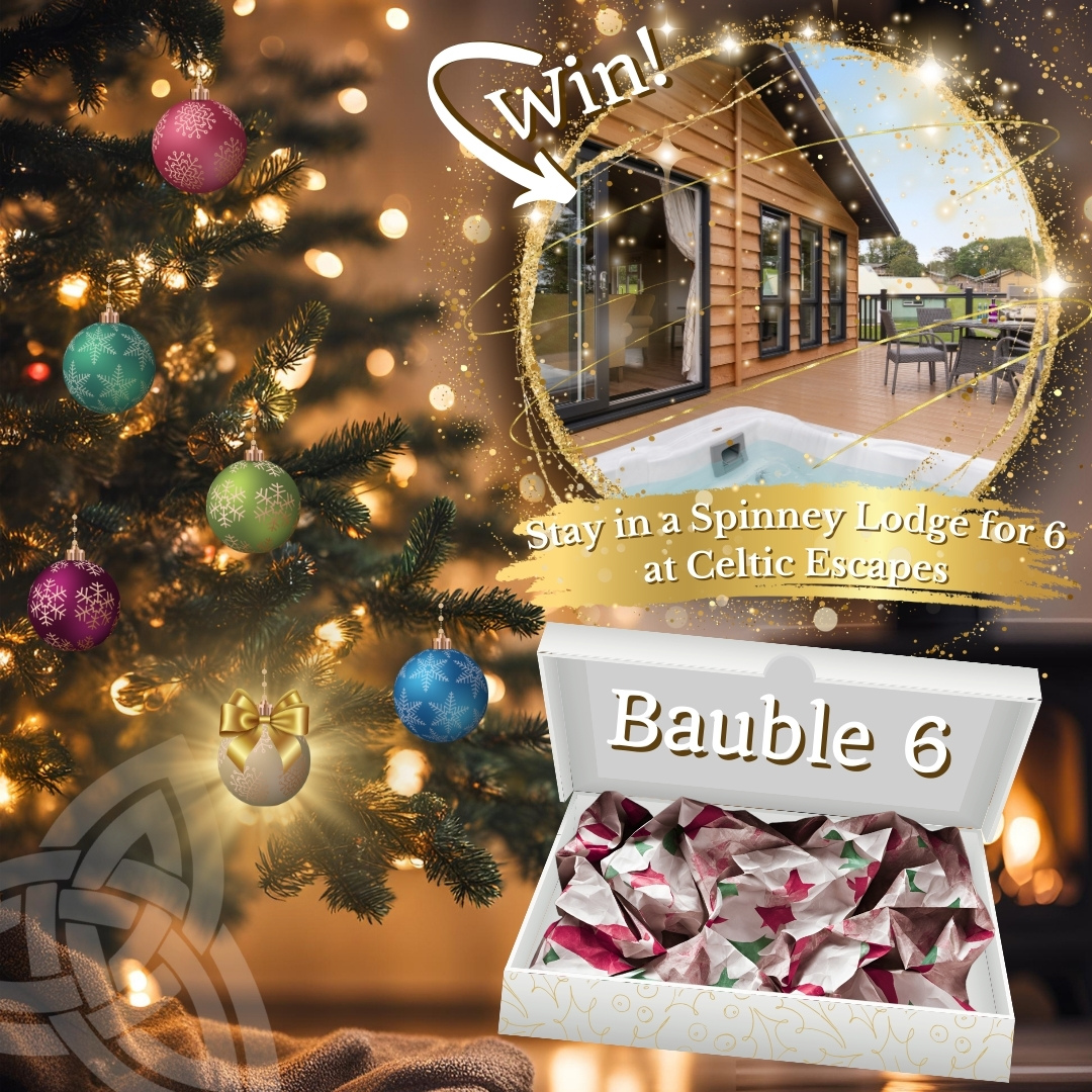 Bauble 6 WIN Stay in a Spinney Lodge for 6 at Celtic Escapes